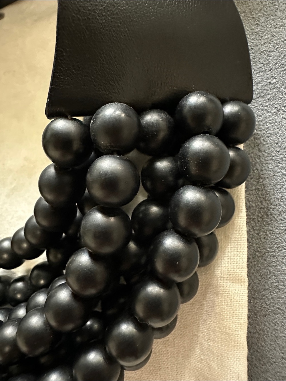 Fairchild Baldwin Black Multi-Strand Beaded Collar Necklace - Picture 5 of 5